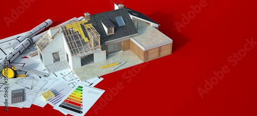 House construction project red