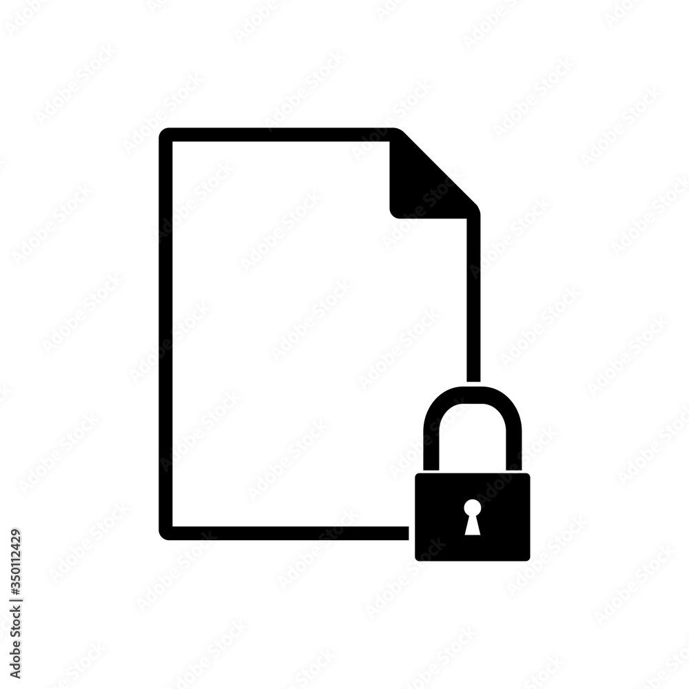 document and padlock icon vector design template document and padlock icon vector design template