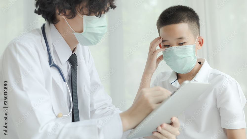 Doctor and patient with Coronavirus concept Doctor and patient with Coronavirus concept