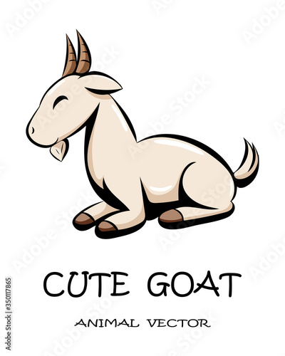 Cute goat animal vector eps 10