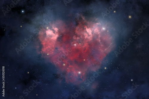 Fototapeta Naklejka Na Ścianę i Meble -  Heart shaped nebula