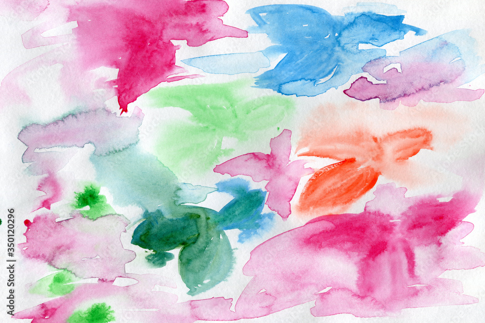 Colorful watercolor abstraction. Watercolor background for design.