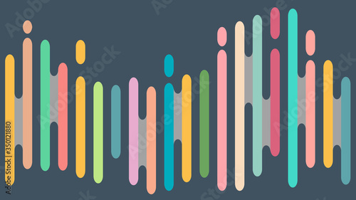 Abstract creative music wave on blue background. Concept design vector illustration for Website Icon, Social Media, Blog Post