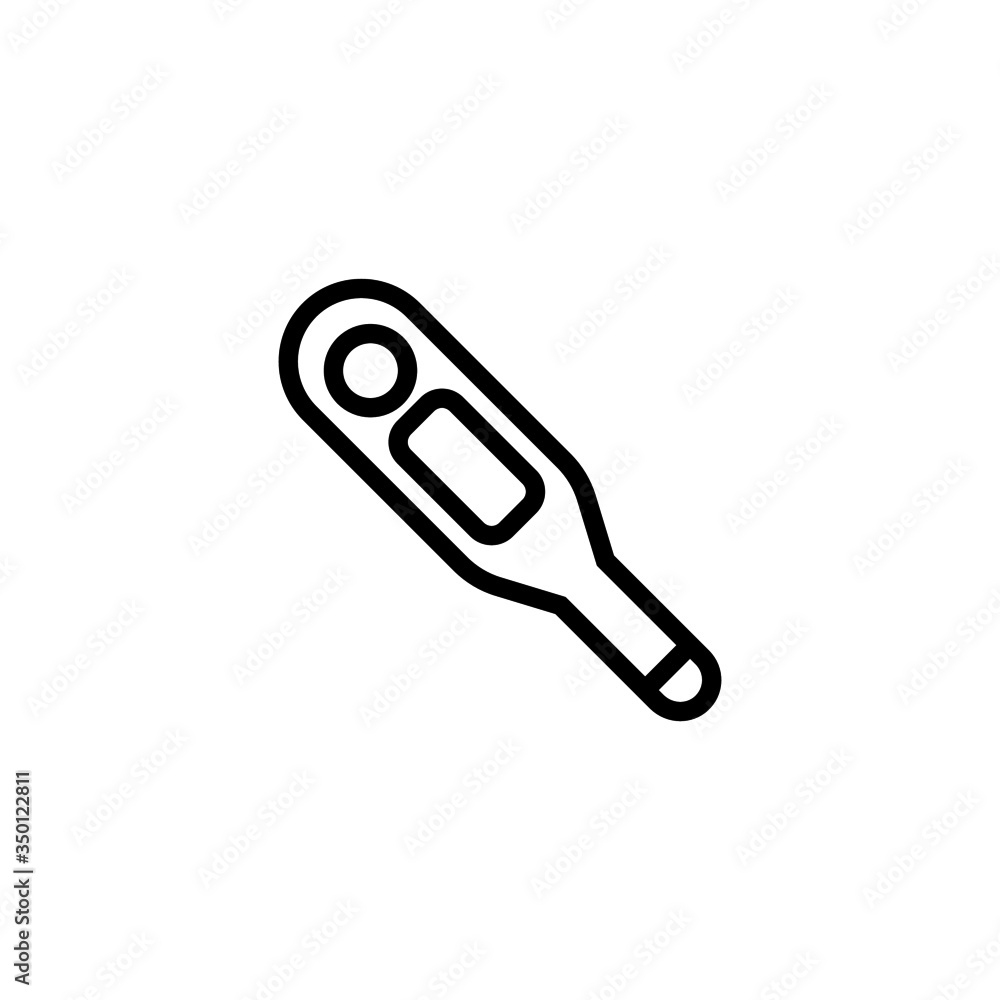 Medical temperature control tool icon in linear, outline style design isolated on white background, icon illustration, eps 10 Medical temperature control tool icon in linear, outline style design isolated on white background, icon illustration, eps 10
