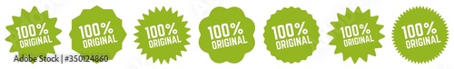 100 Percent Original Tag Green | 100% | Icon | Sticker | Deal Label | Variations