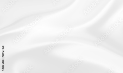 Smooth elegant white silk or satin luxury cloth texture as wedding background. Luxurious background design