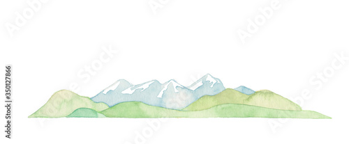 四季の山、春、ロング