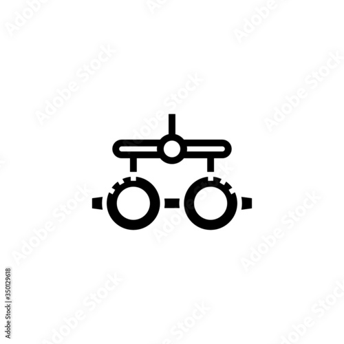 Optometrist icon vector black flat shape design style isolated on white background, Vector icon eps 10