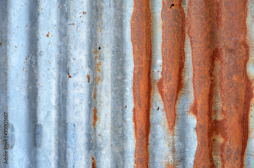 A fence made of old zinc