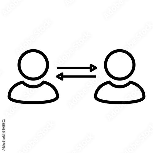 Social Distancing Icon Design Vector Template