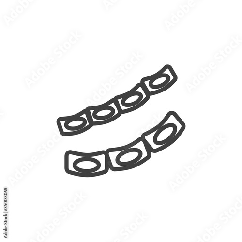Anthrax bacillus line icon. linear style sign for mobile concept and web design. Anthrax bacteria outline vector icon. Symbol, logo illustration. Vector graphics