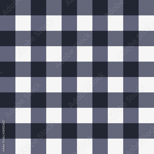 Japanese Black and White Plaid Vector Seamless Pattern