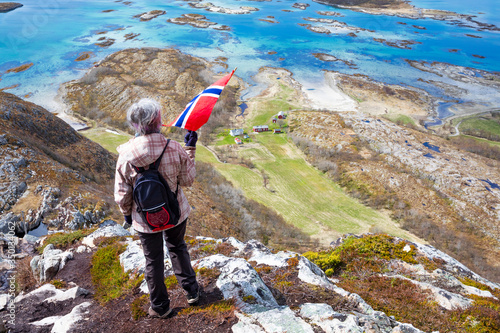 Celebration of Norway's national day with a mountain trip to Torghatten photo