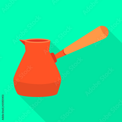 Vector illustration of coffee and turk logo. Set of coffee and hand stock symbol for web.