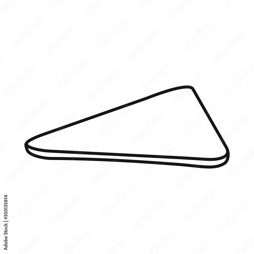 Isolated object of slice and meat icon. Graphic of slice and ham stock symbol for web. Isolated object of slice and meat icon. Graphic of slice and ham stock symbol for web.