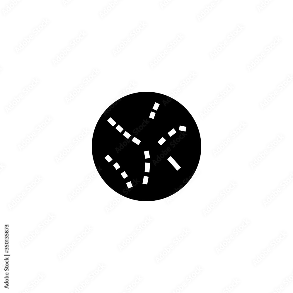 Microbe vector icon in black flat shape design isolated on white background Microbe vector icon in black flat shape design isolated on white background