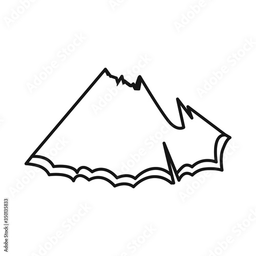 Vector illustration of shavings and pencil sign. Graphic of shavings and tree stock symbol for web.