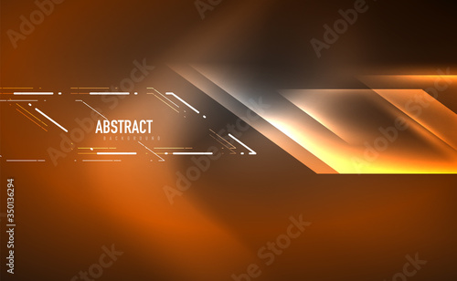 Dynamic neon shiny abstract background. Trendy abstract layout template for business or technology presentation, internet poster or web brochure cover, wallpaper