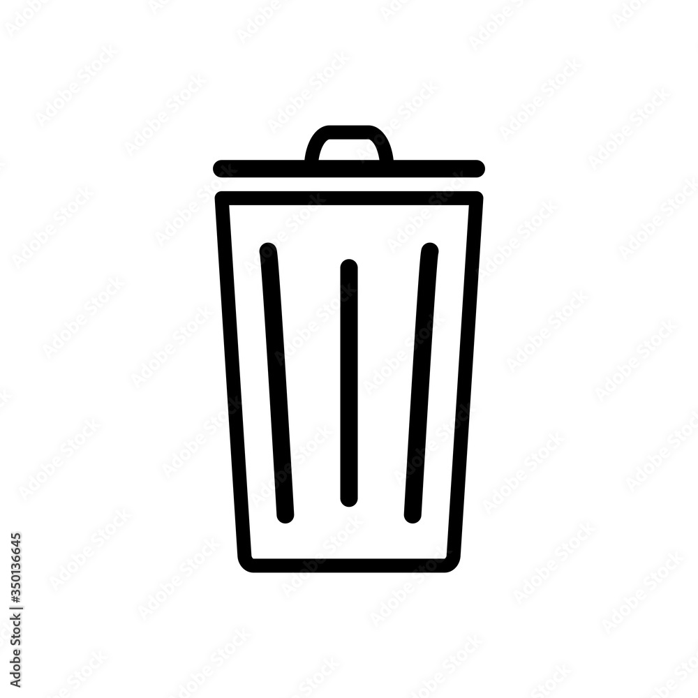 Trash Can Icon Design Vector Template Trash Can Icon Design Vector Template