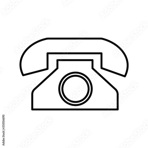 
landline phone icon on a white background. Simple vector illustration