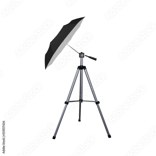 Black umbrella reflector for speed light.