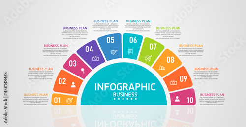 infographic can be used for process, presentations, layout, banner,info graph There are 10 steps or layers vector illustration.