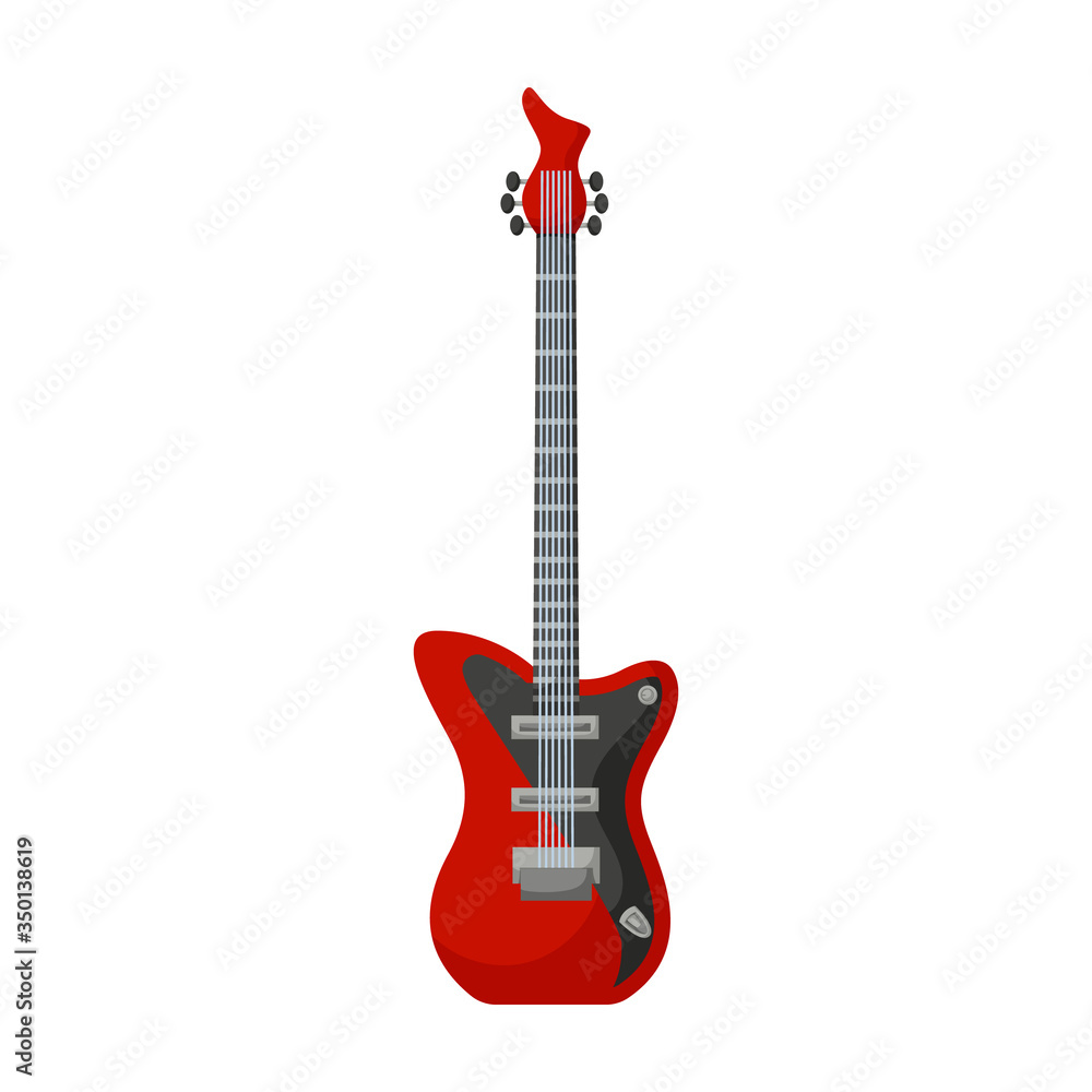 Obraz premium Electric guitar vector icon.Cartoon vector icon isolated on white background electric guitar.