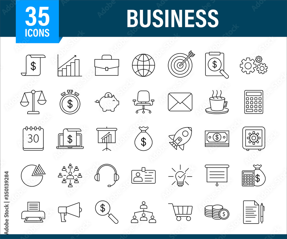 Global network connection. Business line icon set. Marketing network. Money line icon set. Vector stock illustration. Global network connection. Business line icon set. Marketing network. Money line icon set. Vector stock illustration.