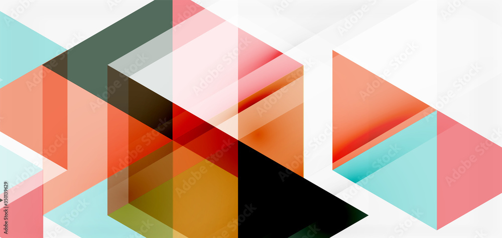 Geometric abstract background, mosaic triangle and hexagon shapes. Trendy abstract layout template for business or technology presentation, internet poster or web brochure cover, wallpaper Geometric abstract background, mosaic triangle and hexagon shapes. Trendy abstract layout template for business or technology presentation, internet poster or web brochure cover, wallpaper