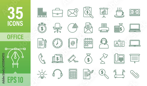 Office icon. Web icon set. Office, great design for any purposes. Vector stock illustration.