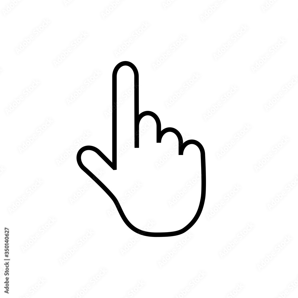 Hand Pointer Vector Icon Design Template Hand Pointer Vector Icon Design Template