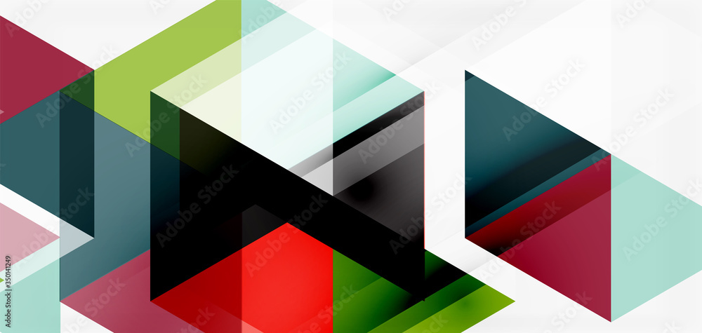 Geometric abstract background, mosaic triangle and hexagon shapes. Trendy abstract layout template for business or technology presentation, internet poster or web brochure cover, wallpaper Geometric abstract background, mosaic triangle and hexagon shapes. Trendy abstract layout template for business or technology presentation, internet poster or web brochure cover, wallpaper
