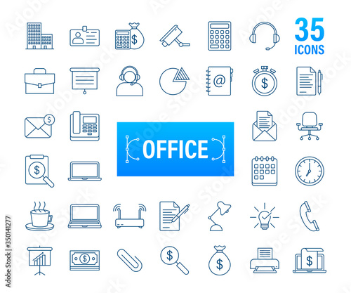 Office icon. Web icon set. Office, great design for any purposes. Vector stock illustration.