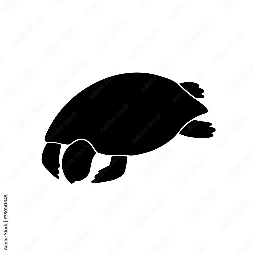 Vector doodle illustration graphic sea black silhouette of turtle isolated on white background. Design for greeting cards, textile, print, logo. World turtle day Vector doodle illustration graphic sea black silhouette of turtle isolated on white background. Design for greeting cards, textile, print, logo. World turtle day