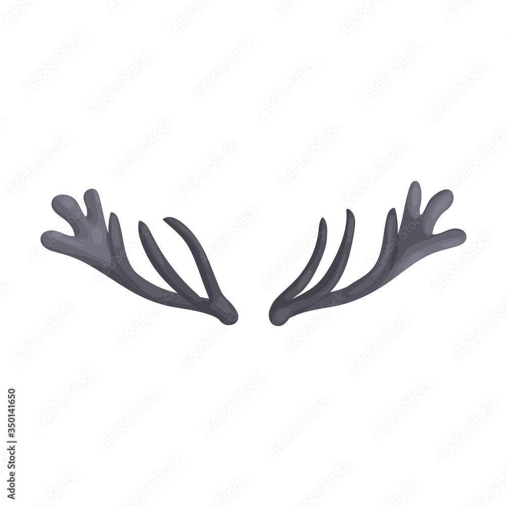 Obraz premium Elk horn vector icon.Cartoon vector icon isolated on white background elk horn.