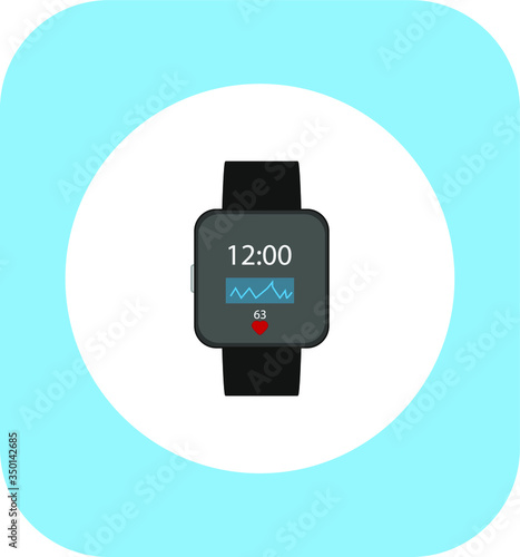 Smart watch. illustration for web and mobile design.