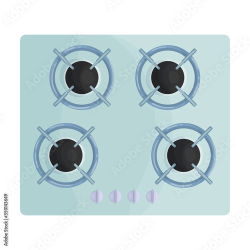 Gas stove vector icon.Cartoon vector icon isolated on white background gas stove.