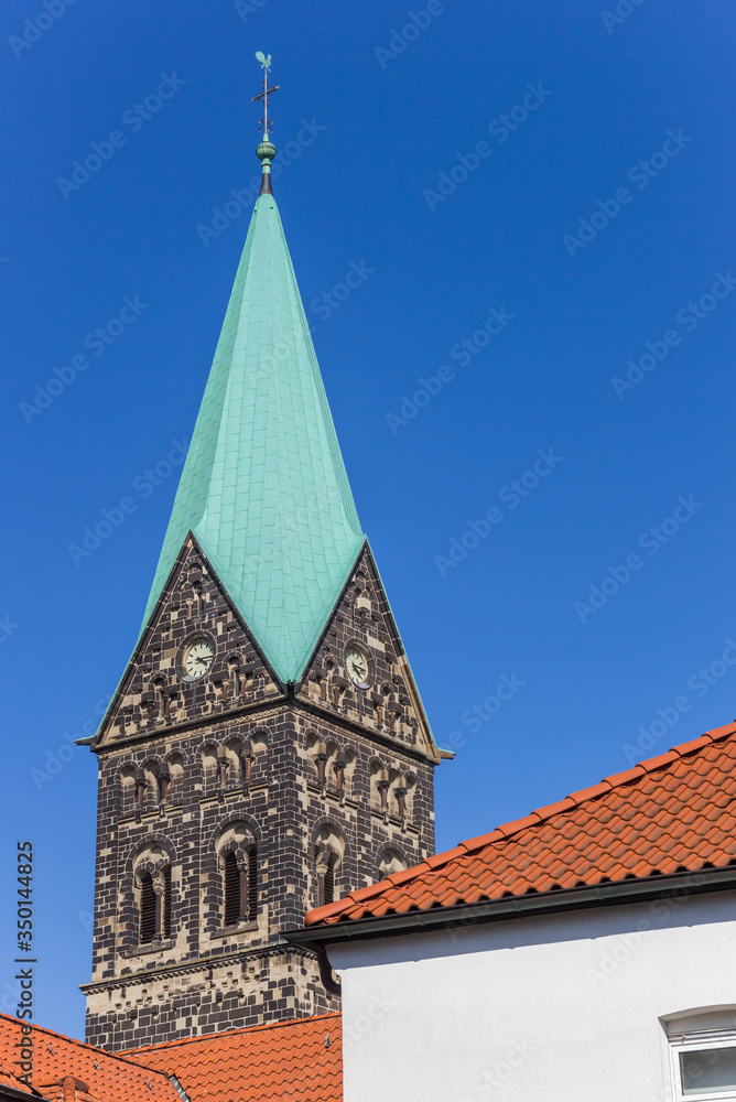 Tower of the Martinus church in Herten Westerholt, Germany