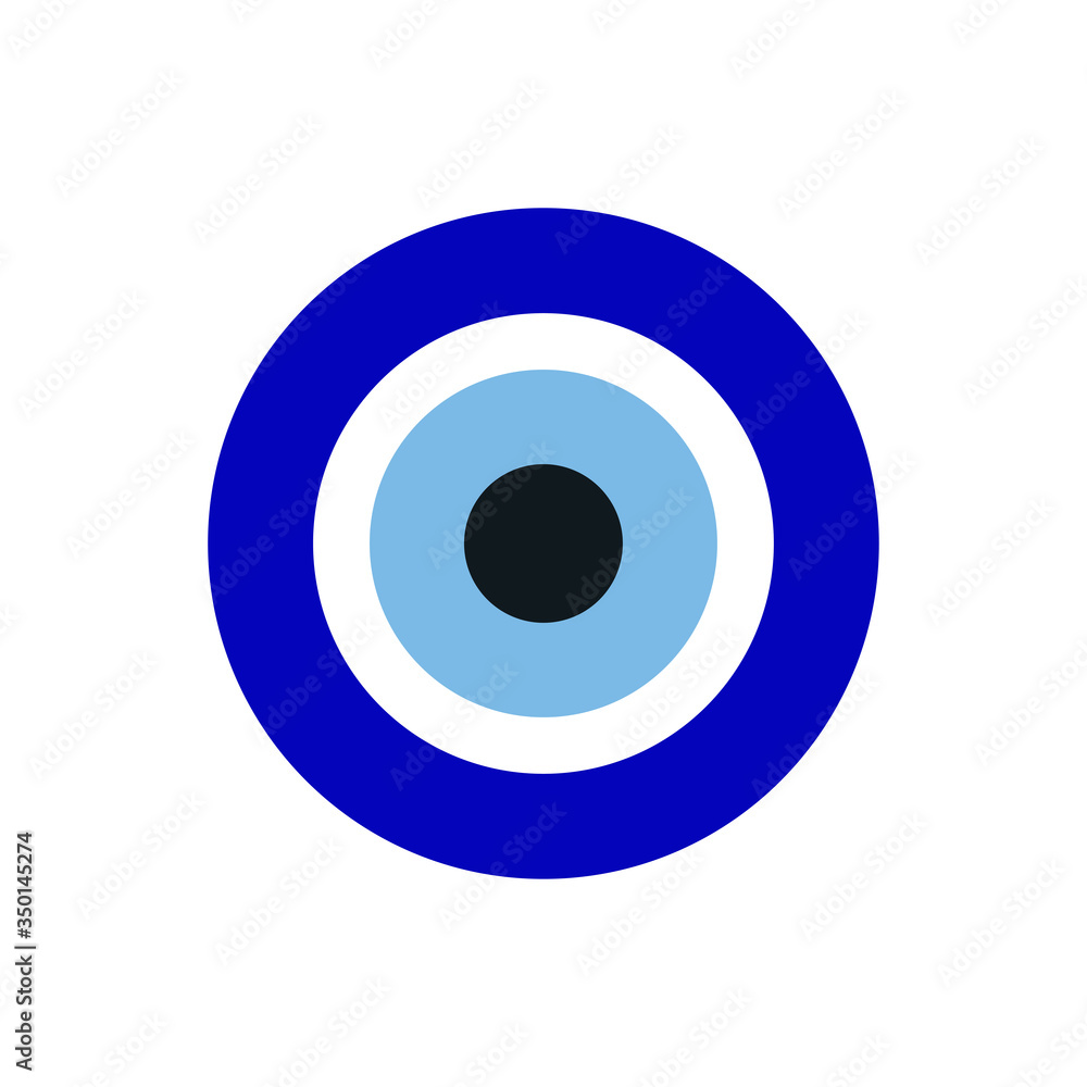 Vecteur Stock Amulet social media emoji isolated on white background. Evil  eye symbol modern, simple, vector, icon for website design, mobile app, ui.  Vector Illustration