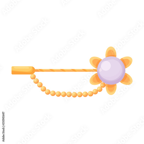 Gold brooch vector icon.Cartoon vector icon isolated on white background gold brooch.