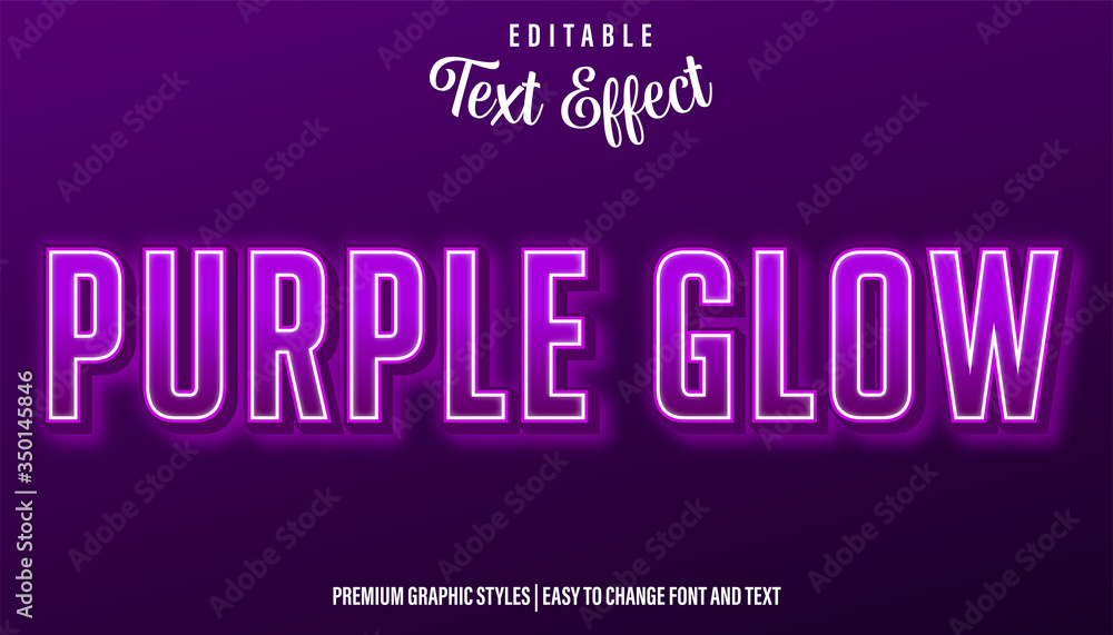 Purple Glow Neon Style Editable Text Effect Premium Eps Purple Glow Neon Style Editable Text Effect Premium Eps