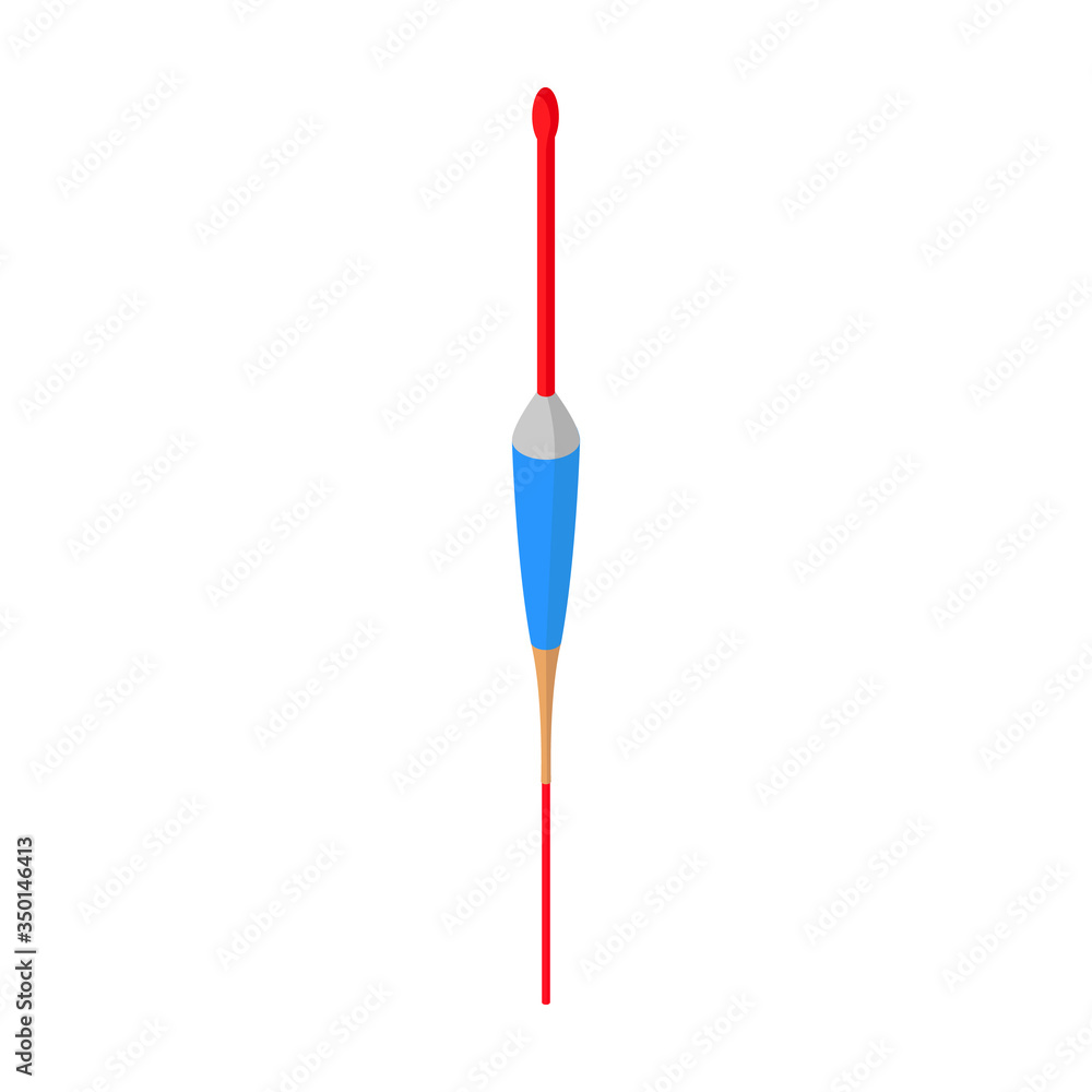 Fishing float vector icon.Isometric vector icon isolated on white background fishing float. Fishing float vector icon.Isometric vector icon isolated on white background fishing float.