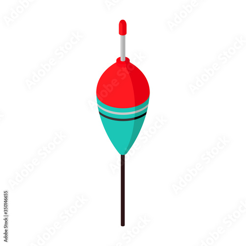 Fishing float vector icon.Isometric vector icon isolated on white background fishing float.