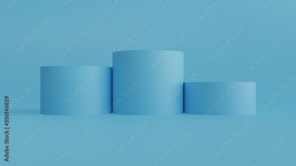 Blue Podium 3D Render Blue Podium 3D Render