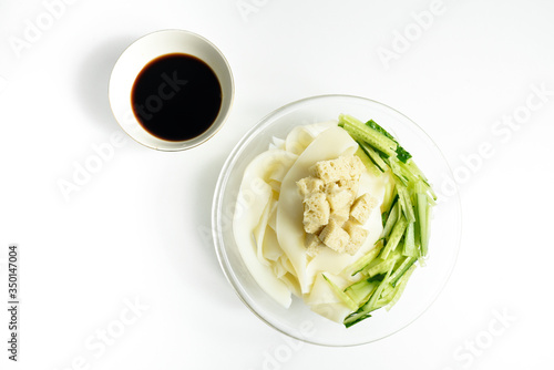 A bowl of delicious traditional Chinese food cold skin photo