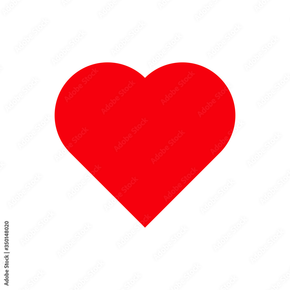 Red heart emoji isolated on white background. Love emoticon symbol modern, simple, vector, icon for website design, mobile app, ui. Vector Illustration