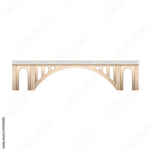 Bridge vector icon.Realistic vector icon isolated on white background bridge.