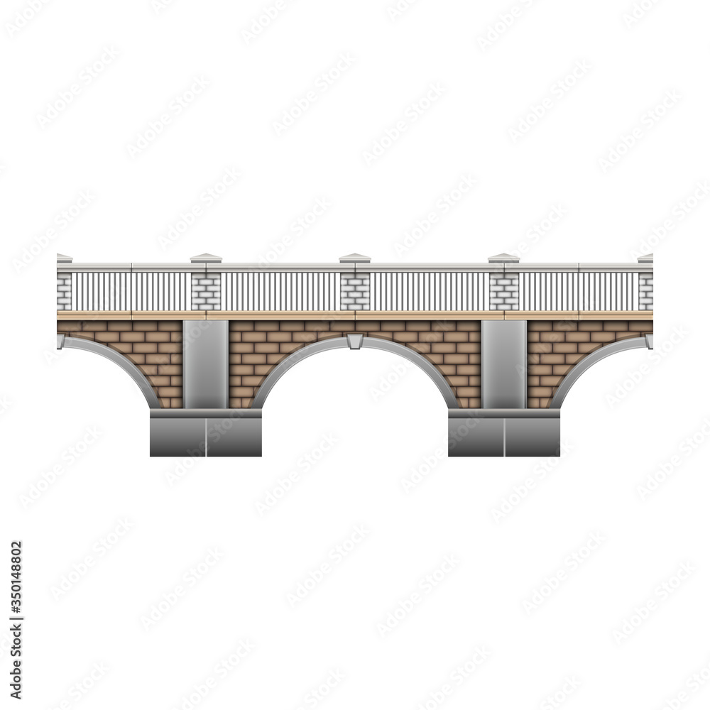 Bridge vector icon.Realistic vector icon isolated on white background bridge. Bridge vector icon.Realistic vector icon isolated on white background bridge.