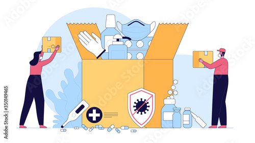 Vector Humanitarian help Support goodwill mission
