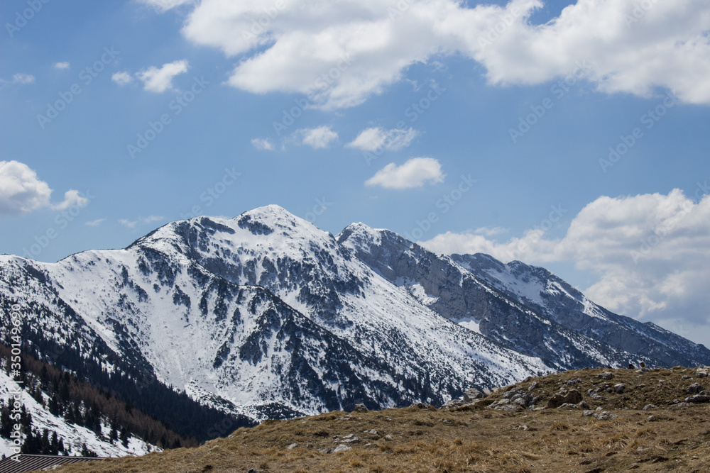 Fototapeta premium Snow peaks of Monte Baldo, Italy